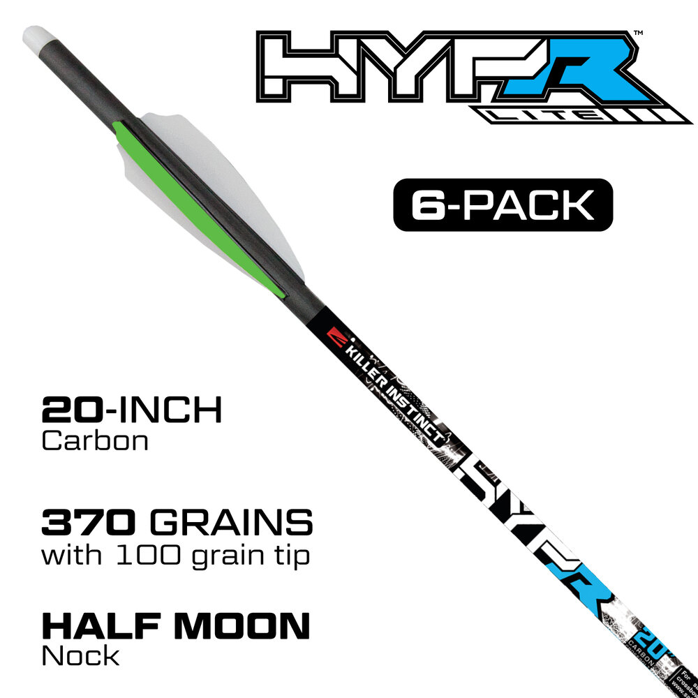 Killer Instinct HYPR&trade; Lite - Carbon pijl  | 20 inch | 6-pak