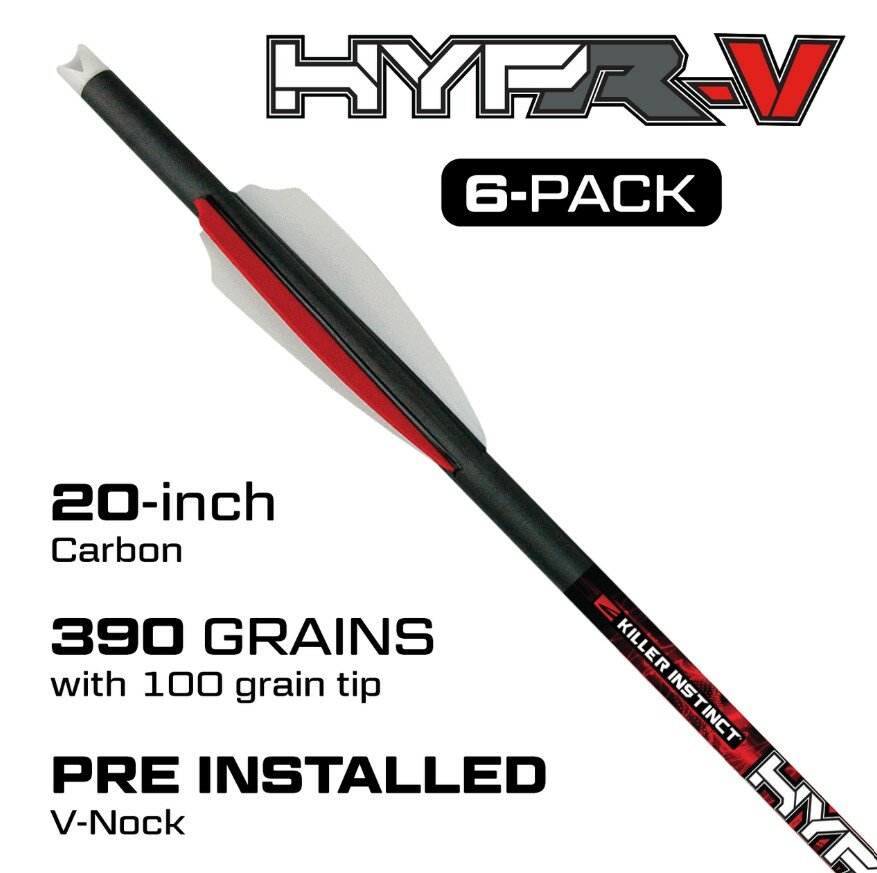 Killer Instinct HYPR-V&trade; | Carbon pijl  | 20 inch | 6-pak