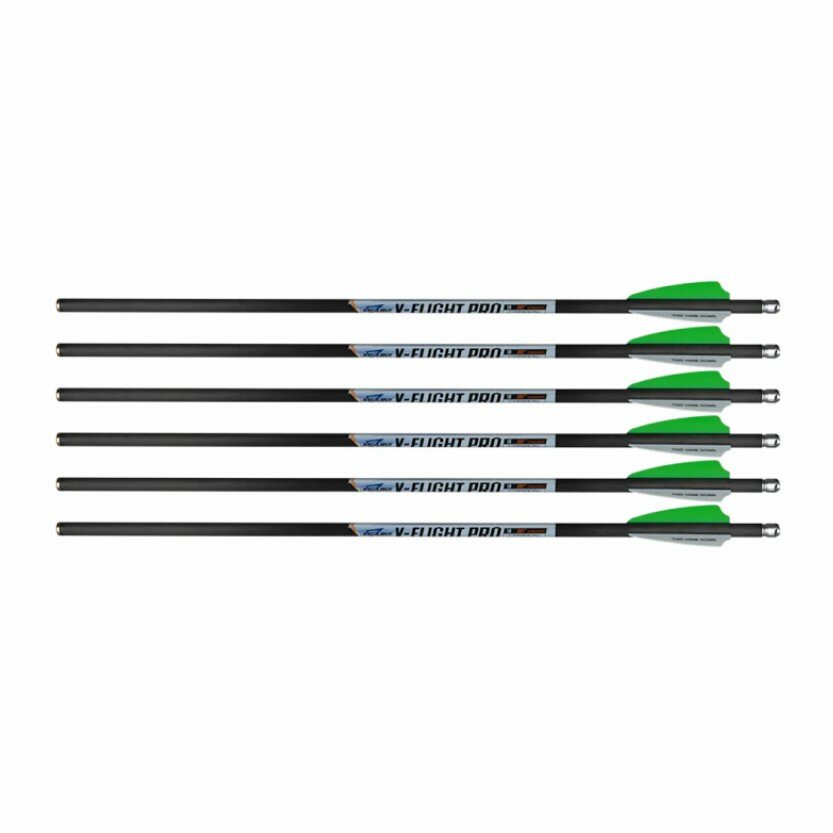 Excalibur V-Flight Pro | Carbon pijl | 18" | voor compound kruisbogen | 6 pack