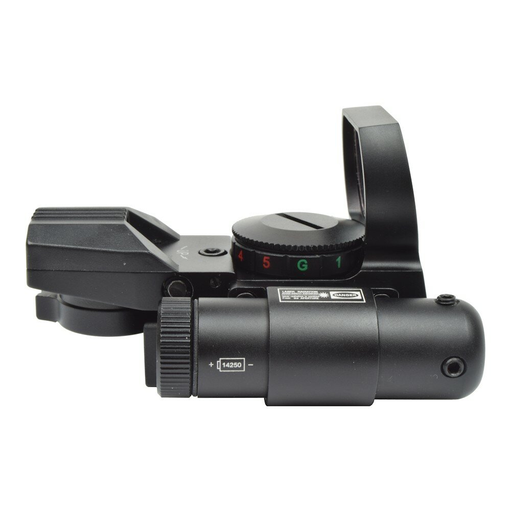 JS-Tactical Multi-Reticle Red/Green Dot Sight with Red Laser | Black