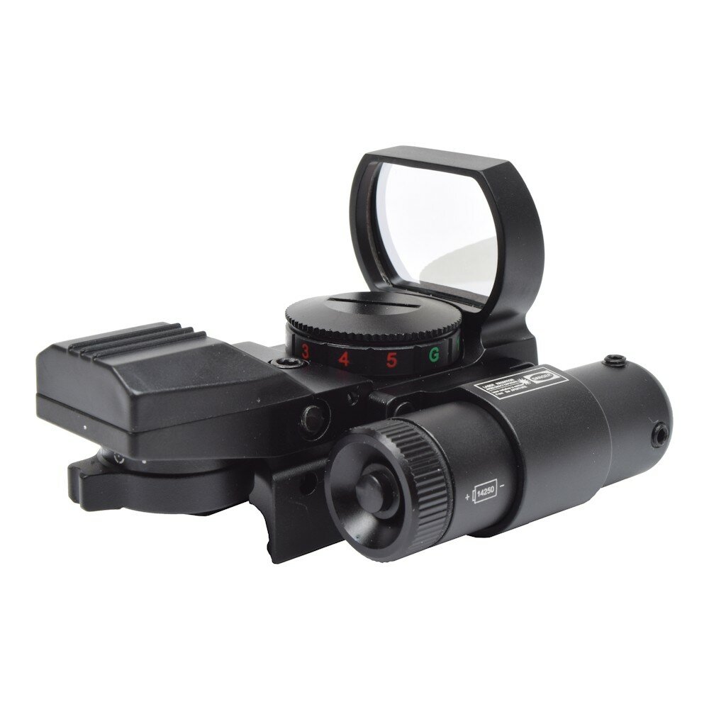 JS-Tactical Multi-Reticle Red/Green Dot Sight with Red Laser | Black