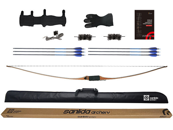 2e kans | Sanlida Royal X8 longbow starterset - compleet | 68 inch | 35 lbs