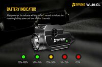 SPERAS WL40-GL USB-C LED Lamp met Groene Laser voor Kruisbogen | 1200 Lumen | Picatinny Rail