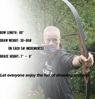 2e kans | Sanlida Royal X8 longbow starterset - compleet | 68 inch | 35 lbs