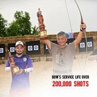 2e kans | Sanlida Royal X8 longbow starterset - compleet | 68 inch | 35 lbs