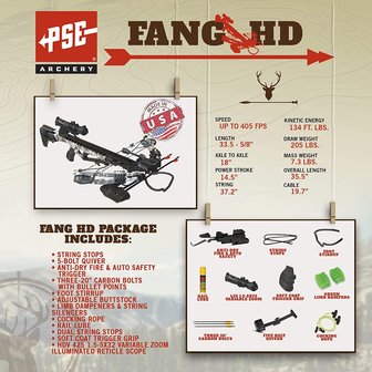 PSE Fang HD Premium Set | 205 lbs / 405 fps