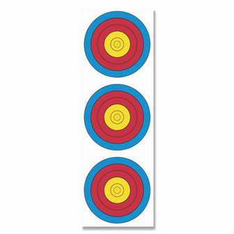 FITA Target Face | 3x 20 cm verticaal | per 10