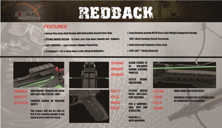 Hori-Zone Pistol Crossbow RedBack RTS | 50lbs