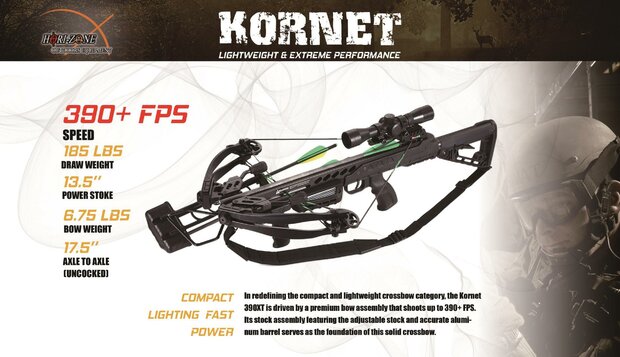 Hori-Zone Kornet 390-XT | 185 lbs / 390 fps