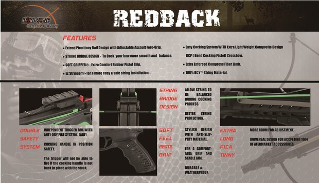 Hori-Zone RedBack RTS crossbow pistol | 80lbs