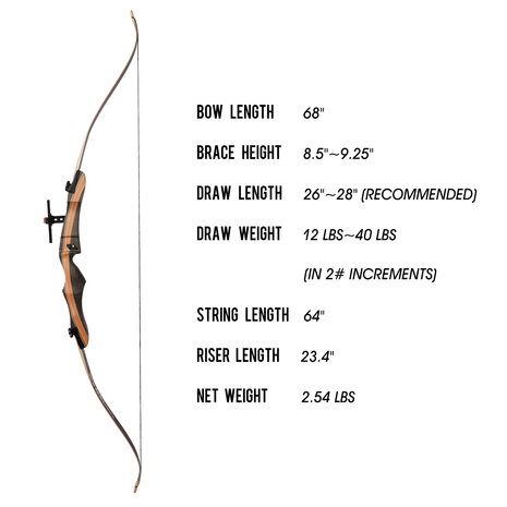 Voordeelset - SALINDA Noble recurve handboog 