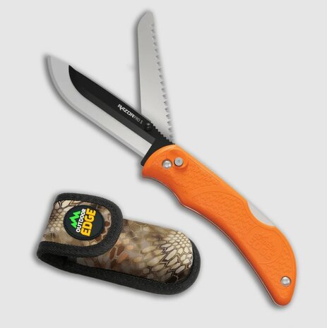 Outdoor Edge RazorPro S 3.5" Oranje | RazorSafe&trade; Jachtmes met Zaag & Foedraal