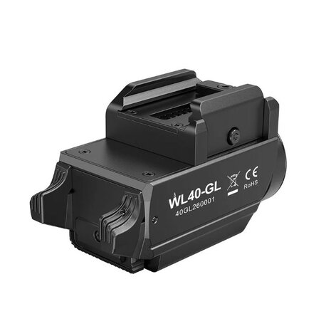 SPERAS WL40-GL USB-C LED Lamp met Groene Laser voor Kruisbogen | 1200 Lumen | Picatinny Rail