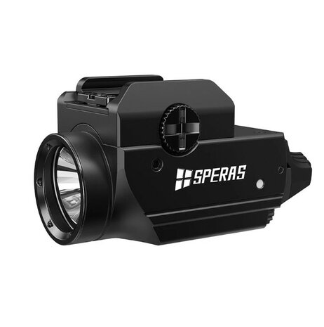 SPERAS WL40-GL USB-C LED Lamp met Groene Laser voor Kruisbogen | 1200 Lumen | Picatinny Rail
