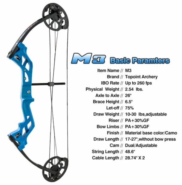 Set - Topoint M3 junior compound boog | 10-30lbs