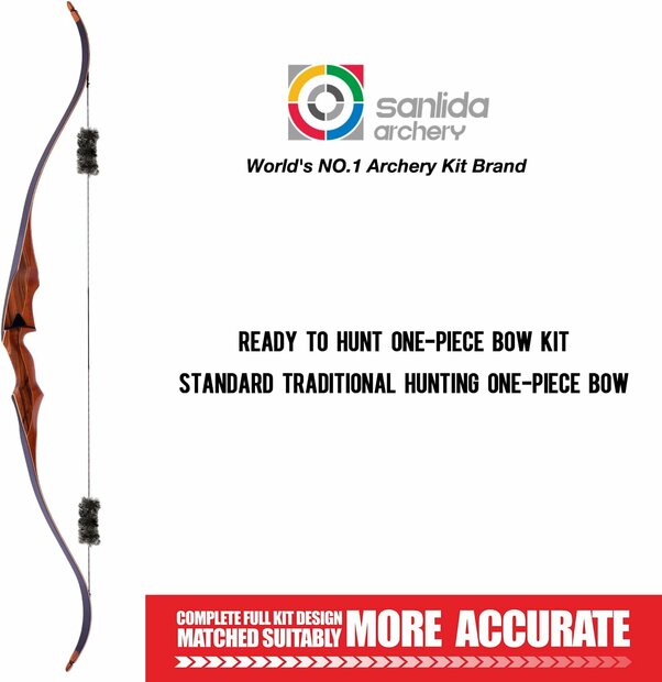 VOORDEELSET - Sanlida Royal X8 | one-piece recurve boog | 60 inch