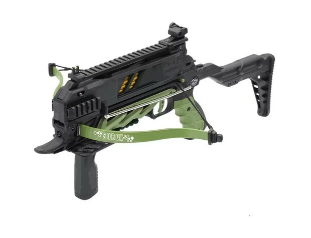 Man Kung MK-TCS3G Sobek | Self-Cocking Multishot Recurve Crossbow | 80lbs | Green