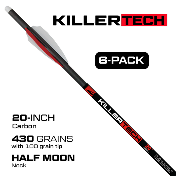 KillerTech | Carbon pijl  | 20 inch | 6-pak