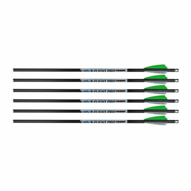 Excalibur V-Flight Pro | Carbon pijl | 18" | voor compound kruisbogen | 6 pack