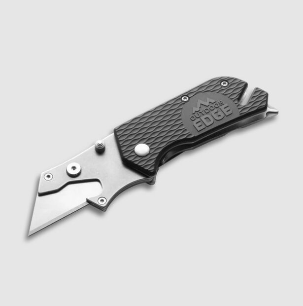 Outdoor Edge UtiliPro&trade; Zwart | 6-in-1 Utilitymes | Verwisselbaar Trapezium-mes
