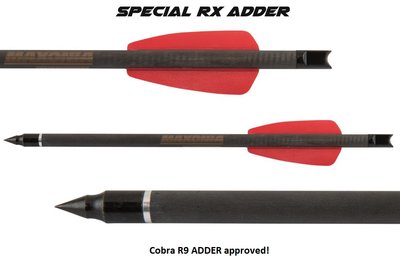Cobra R9 ADDER Carbon pijl | Maxonia | 12 stuks